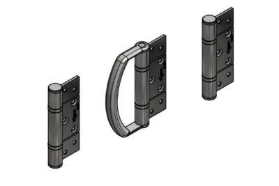 Open Out Standard Hinge Handle Set Black