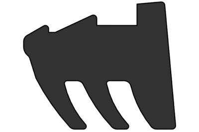 7mm Omega Glazing Wedge - Black Backing