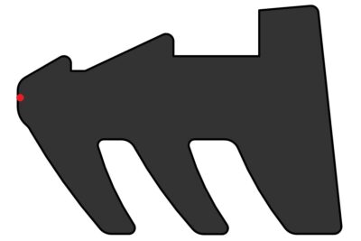 6mm Omega Glazing Wedge - Red Backing